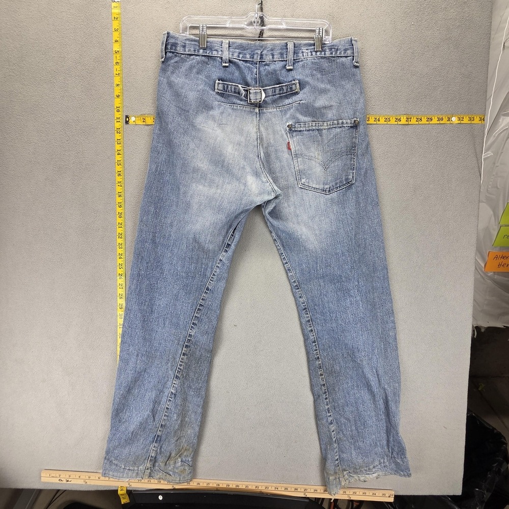 VTG Levis Engineered Jeans Mens Blue Buckle Back Twisted One Pocket Fits 34x32